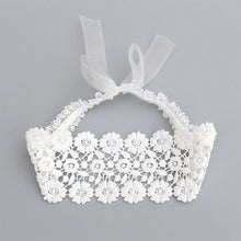 Load image into Gallery viewer, New Hair Accessories Girls Turban Headwear Baby Headband Bow Pearl Lace Hair Band Headband White Solid Lovely Band
