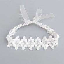 Load image into Gallery viewer, New Hair Accessories Girls Turban Headwear Baby Headband Bow Pearl Lace Hair Band Headband White Solid Lovely Band