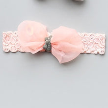 Load image into Gallery viewer, New Hair Accessories Girls Turban Headwear Baby Headband Bow Pearl Lace Hair Band Headband White Solid Lovely Band
