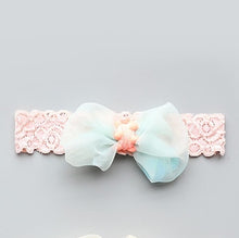 Load image into Gallery viewer, New Hair Accessories Girls Turban Headwear Baby Headband Bow Pearl Lace Hair Band Headband White Solid Lovely Band