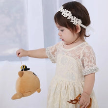 Load image into Gallery viewer, New Hair Accessories Girls Turban Headwear Baby Headband Bow Pearl Lace Hair Band Headband White Solid Lovely Band