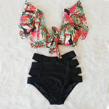 Load image into Gallery viewer, High Waist Bikini 2020 Ruffle Swimwear Women Print Sexy Swimsuit Push Up Bikinis Plus Size Bathing Suits Floral Beach Wear