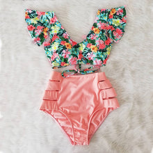 Load image into Gallery viewer, High Waist Bikini 2020 Ruffle Swimwear Women Print Sexy Swimsuit Push Up Bikinis Plus Size Bathing Suits Floral Beach Wear