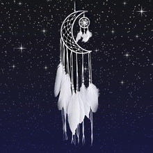 Load image into Gallery viewer, New Indian Style Dreamcatcher Moon Handmade Wind Chimes Wall Ornament Girls Room Decoration Feather Dream Catcher