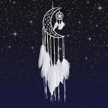 Load image into Gallery viewer, New Indian Style Dreamcatcher Moon Handmade Wind Chimes Wall Ornament Girls Room Decoration Feather Dream Catcher