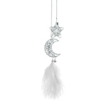 Load image into Gallery viewer, New Indian Style Dreamcatcher Moon Handmade Wind Chimes Wall Ornament Girls Room Decoration Feather Dream Catcher