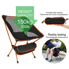 Load image into Gallery viewer, Ultralight Folding Camping Chair Fishing BBQ Hiking Chair Picnic Chair Portable Outdoor Tools Travel Foldable Beach Seat Chair