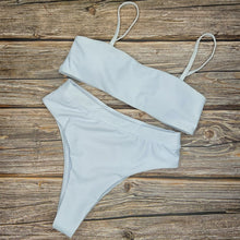 Load image into Gallery viewer, Sexy High Waist Bikini Set Swimsuit Popular Swimming Suit Biquini Two Pieces Solid High Quality Swimwear Women Fashion Beachwear