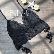 Load image into Gallery viewer, 2020 New Triangle Bikini Top Woman Hollow Out Swimsuit Crochet Black Bikini Top Sexy Swimming Bra Large Female Swimwear S M L XL