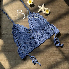 Load image into Gallery viewer, 2020 New Triangle Bikini Top Woman Hollow Out Swimsuit Crochet Black Bikini Top Sexy Swimming Bra Large Female Swimwear S M L XL