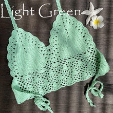 Load image into Gallery viewer, 2020 New Triangle Bikini Top Woman Hollow Out Swimsuit Crochet Black Bikini Top Sexy Swimming Bra Large Female Swimwear S M L XL