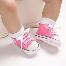Load image into Gallery viewer, Canvas Baby Sports Sneaker Newborn Baby Girls Shoes boys First Walkers Shoes Infant Toddler Soft Sole Anti-slip  baby moccasins