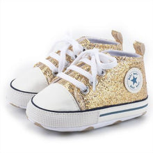 Load image into Gallery viewer, Canvas Baby Sports Sneaker Newborn Baby Girls Shoes boys First Walkers Shoes Infant Toddler Soft Sole Anti-slip  baby moccasins