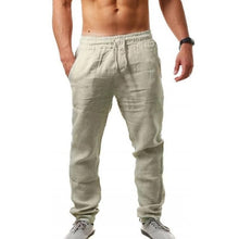 Load image into Gallery viewer, 2020 New Men's Cotton Linen Pants Male Summer Breathable Solid Color Linen Trousers Fitness Streetwear M-3XL