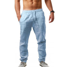 Load image into Gallery viewer, 2020 New Men's Cotton Linen Pants Male Summer Breathable Solid Color Linen Trousers Fitness Streetwear M-3XL