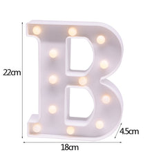 Load image into Gallery viewer, Luminous 26 English Alphabet Shiny LED Night Lamp 0-9 Digital Creative LED Night Light New Years Wedding Party Letter Decoration
