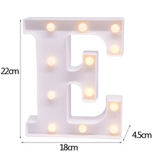 Load image into Gallery viewer, Luminous 26 English Alphabet Shiny LED Night Lamp 0-9 Digital Creative LED Night Light New Years Wedding Party Letter Decoration