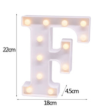 Load image into Gallery viewer, Luminous 26 English Alphabet Shiny LED Night Lamp 0-9 Digital Creative LED Night Light New Years Wedding Party Letter Decoration