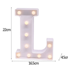 Load image into Gallery viewer, Luminous 26 English Alphabet Shiny LED Night Lamp 0-9 Digital Creative LED Night Light New Years Wedding Party Letter Decoration