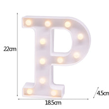 Load image into Gallery viewer, Luminous 26 English Alphabet Shiny LED Night Lamp 0-9 Digital Creative LED Night Light New Years Wedding Party Letter Decoration