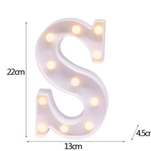 Load image into Gallery viewer, Luminous 26 English Alphabet Shiny LED Night Lamp 0-9 Digital Creative LED Night Light New Years Wedding Party Letter Decoration