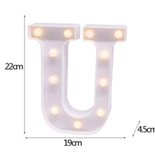 Load image into Gallery viewer, Luminous 26 English Alphabet Shiny LED Night Lamp 0-9 Digital Creative LED Night Light New Years Wedding Party Letter Decoration