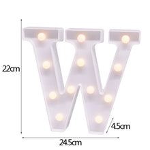 Load image into Gallery viewer, Luminous 26 English Alphabet Shiny LED Night Lamp 0-9 Digital Creative LED Night Light New Years Wedding Party Letter Decoration