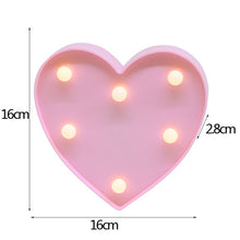 Load image into Gallery viewer, Luminous 26 English Alphabet Shiny LED Night Lamp 0-9 Digital Creative LED Night Light New Years Wedding Party Letter Decoration