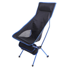 Load image into Gallery viewer, Outdoor Camping Chair Oxford Cloth Portable Folding Lengthen Camping Ultralight Chair Seat for Fishing Festival Picnic BBQ Beach