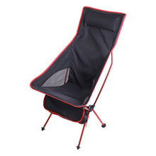 Load image into Gallery viewer, Outdoor Camping Chair Oxford Cloth Portable Folding Lengthen Camping Ultralight Chair Seat for Fishing Festival Picnic BBQ Beach