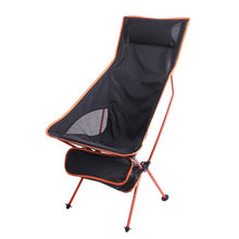 Load image into Gallery viewer, Outdoor Camping Chair Oxford Cloth Portable Folding Lengthen Camping Ultralight Chair Seat for Fishing Festival Picnic BBQ Beach