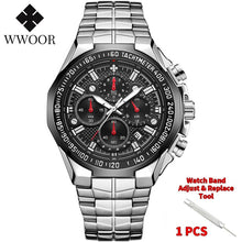 Load image into Gallery viewer, Luxury Gold on Stainless Steel Quartz Watch Men Waterproof Sport Chronograph