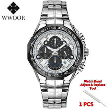Load image into Gallery viewer, Luxury Gold on Stainless Steel Quartz Watch Men Waterproof Sport Chronograph
