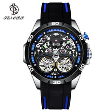 Load image into Gallery viewer, Senors Luxury Brand Men's Automatic Watch. Sport Wristwatch. Double Tourbillon Skeleton. Waterproof to 30M
