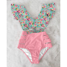 Load image into Gallery viewer, High Waist Bikini 2020 Ruffle Swimwear Women Print Sexy Swimsuit Push Up Bikinis Plus Size Bathing Suits Floral Beach Wear
