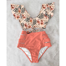 Load image into Gallery viewer, High Waist Bikini 2020 Ruffle Swimwear Women Print Sexy Swimsuit Push Up Bikinis Plus Size Bathing Suits Floral Beach Wear