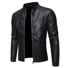 Load image into Gallery viewer, Men Faux Leather Jacket Motorcycle 5XL Men's  Jackets Black  Jaqueta De Couro Masculina Outwear Male PU Leather Coats Mens,ZA319