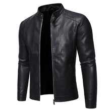 Load image into Gallery viewer, Men Faux Leather Jacket Motorcycle 5XL Men's  Jackets Black  Jaqueta De Couro Masculina Outwear Male PU Leather Coats Mens,ZA319