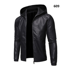 Load image into Gallery viewer, Men Faux Leather Jacket Motorcycle 5XL Men's  Jackets Black  Jaqueta De Couro Masculina Outwear Male PU Leather Coats Mens,ZA319