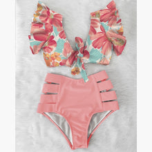 Load image into Gallery viewer, High Waist Bikini 2020 Ruffle Swimwear Women Print Sexy Swimsuit Push Up Bikinis Plus Size Bathing Suits Floral Beach Wear