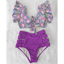 Load image into Gallery viewer, High Waist Bikini 2020 Ruffle Swimwear Women Print Sexy Swimsuit Push Up Bikinis Plus Size Bathing Suits Floral Beach Wear
