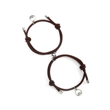 Load image into Gallery viewer, 2Pcs Minimalist Magnetic Couple Bracelet Braided Rope Lover Friendship Matching Distance Bracelet Lovers Valentine Gift Jewelry