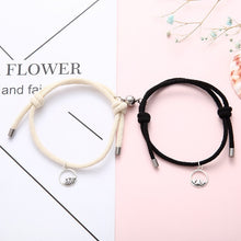 Load image into Gallery viewer, 2Pcs Minimalist Magnetic Couple Bracelet Braided Rope Lover Friendship Matching Distance Bracelet Lovers Valentine Gift Jewelry