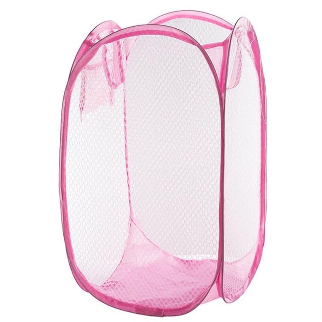 Foldable Laundry Baskets Pop Up Easy Open Mesh Laundry Clothes Hamper Basket For College Dorm