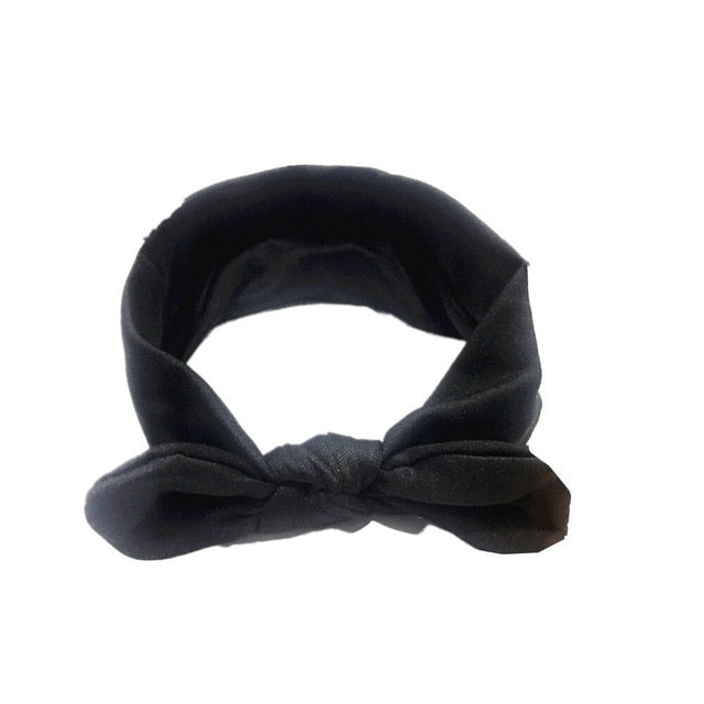 New Baby Boys Solid Bowknot Hairband Cute Soft Head Elastic Headband Bebe Girl Princess Cute Headband Headwear Hair Accessories