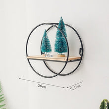 Load image into Gallery viewer, Hot Wooden Gold Storage Racks Hanging Decor Storage Box Flower Pot House Storage Rack Wall Book Figurines Display Crafts Shelves
