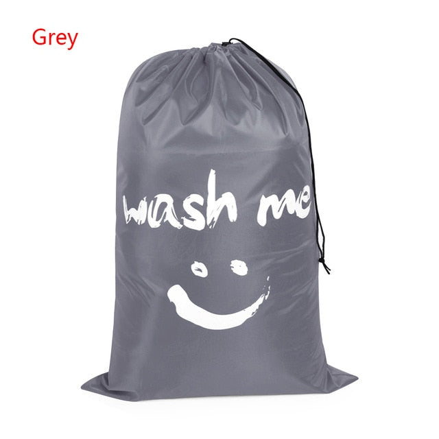 Washable Dirty Clothes Organizer Nylon Laundry Bag Wash Me Travel Storage Pouch Folding Bags Wash Drawstring Bag
