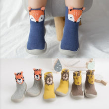Load image into Gallery viewer, Baby Toddler Shoes Baby  Shoes Non-slip Fox Tiger  Thickening Shoes Sock Floor Shoes Foot Socks Animal Style Tz05
