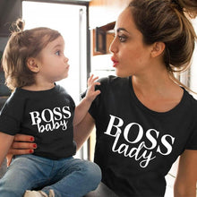 Load image into Gallery viewer, Cotton family matching clothes Outfits Mother And Daughter T-Shirt Cute Tops lovely Blouse kids baby girl boys casual T shirt
