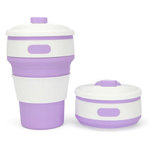 Load image into Gallery viewer, 350ML Silicone Folding Coffee Cups Portable Outdoors Travel Drinking Mug Collapsible Water Tea Cup
